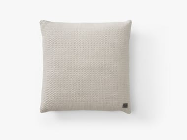 WEAVE CUSHION SC28 - Solid-color square cotton and wool cushion by &tradition