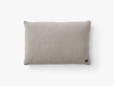 WEAVE CUSHION SC48 - Solid-color rectangular cotton and wool cushion by &tradition