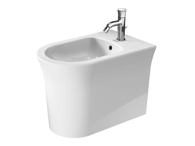 WHITE TULIP - Floor mounted ceramic bidet with overflow by Duravit