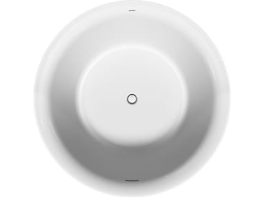 WHITE TULIP - Freestanding round ceramic bathtub by Duravit
