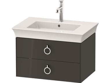 WHITE TULIP WT4351 / WT4352 - Single wall-mounted wooden vanity unit with drawers by Duravit