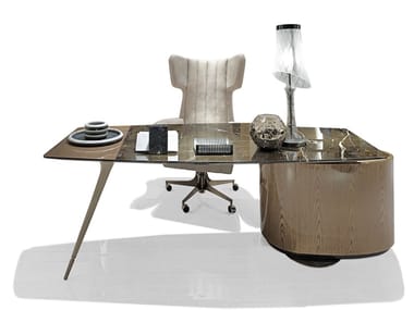 WILSHIRE - Marble writing desk with drawers by Visionnaire