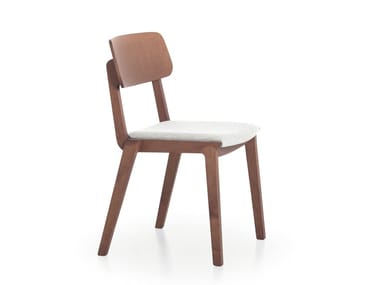 WING 11 - Wooden chair with integrated cushion by Very Wood