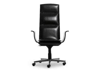 WING - Swivel high-back executive chair with 5-spoke base by I 4 Mariani