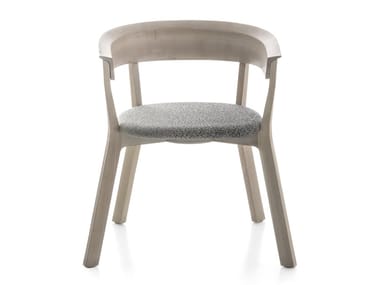 WOOD BIKINI - Ash chair with armrests by Moroso