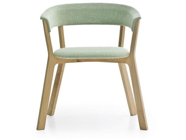 WOOD BIKINI - Upholstered chair with armrests by Moroso