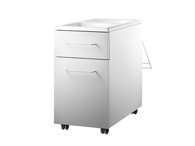 WORKS - MDF office drawer unit with castors by String Furniture