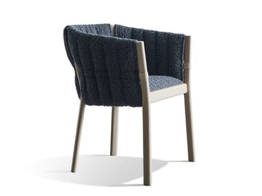 YELEK - Upholstered fabric chair with armrests by Gervasoni