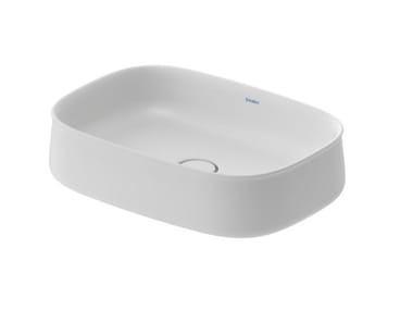 ZENCHA - Countertop rectangular ceramic washbasin by Duravit