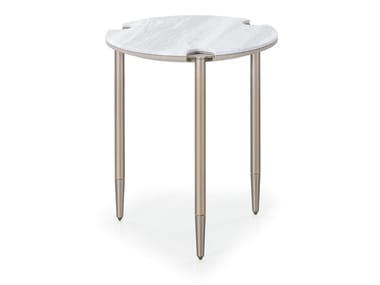 ZERO - Round marble coffee table by Turri