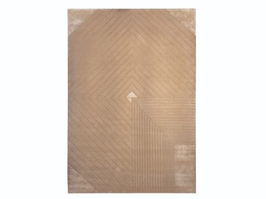 ZERO - Handmade striped wool and silk rug by Turri