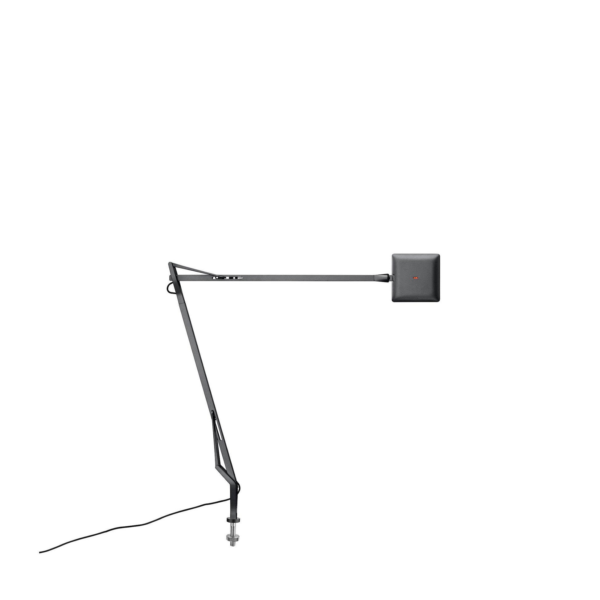 Kelvin Edge Table Lamp by Flos #Desk support (visible cable)/Titanium