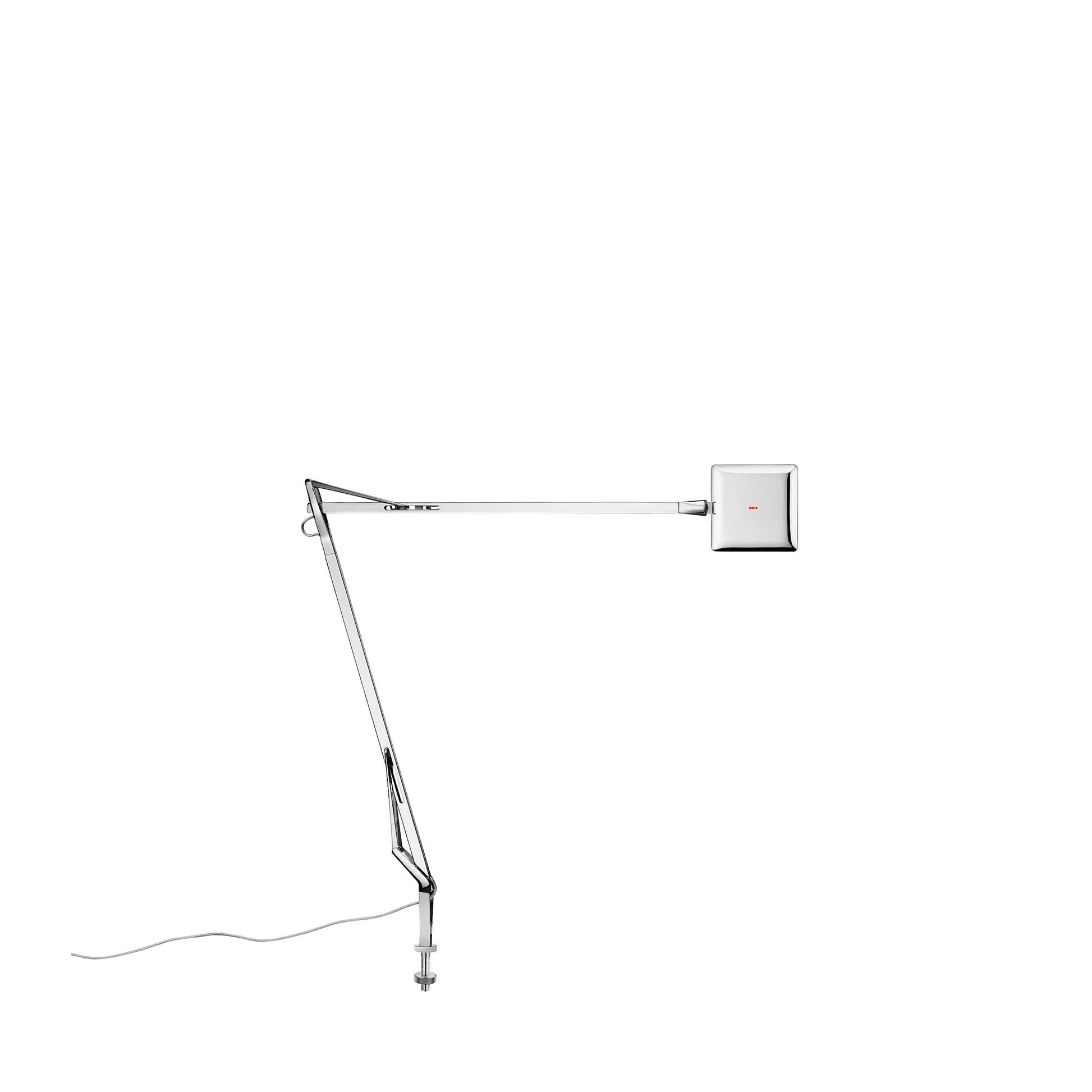 Kelvin Edge Table Lamp by Flos #Desk support (visible cable)/Chrome