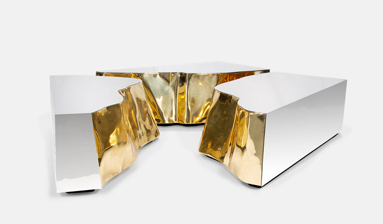 LAPIAZ SMALL - Metal coffee table for living room by Boca do Lobo