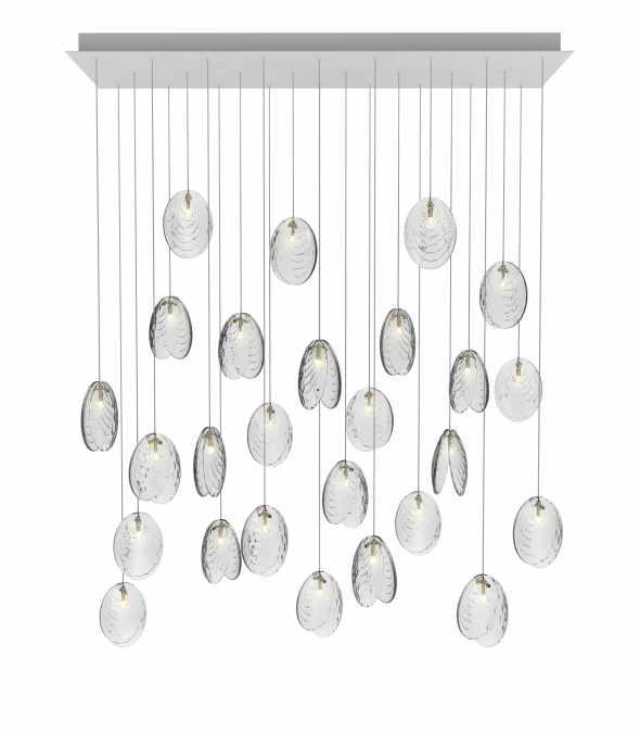 MUSSELS RECTANGULAR 26 - LED crystal pendant lamp by bomma