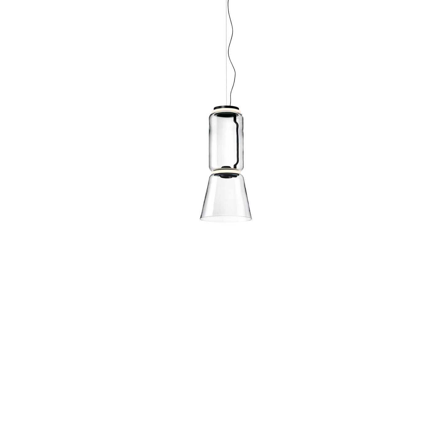 Noctambule Suspension 1 Low Cylinder Cone Lamp by Flos