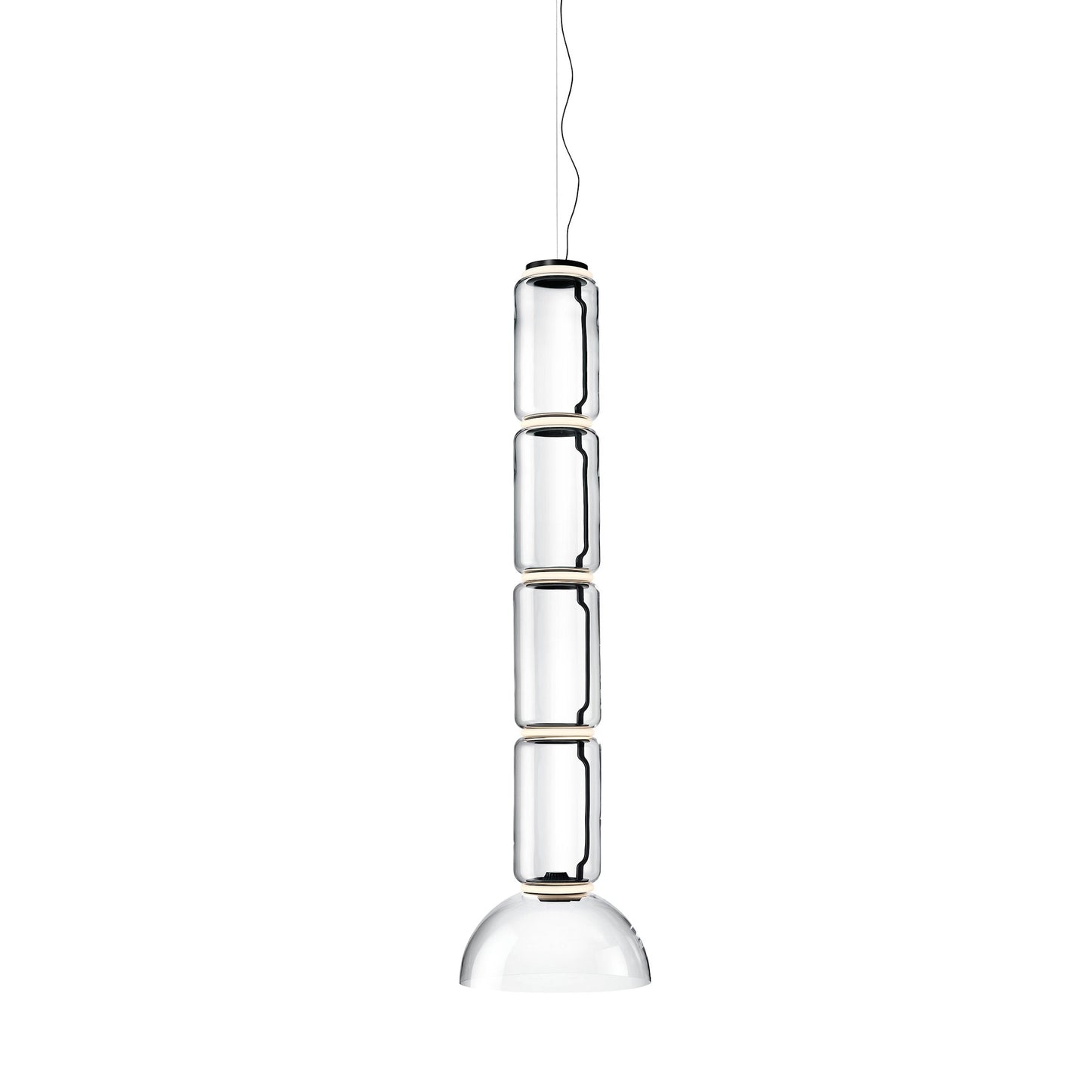 Noctambule Suspension 4 Low Cylinder Bowl Lamp by Flos