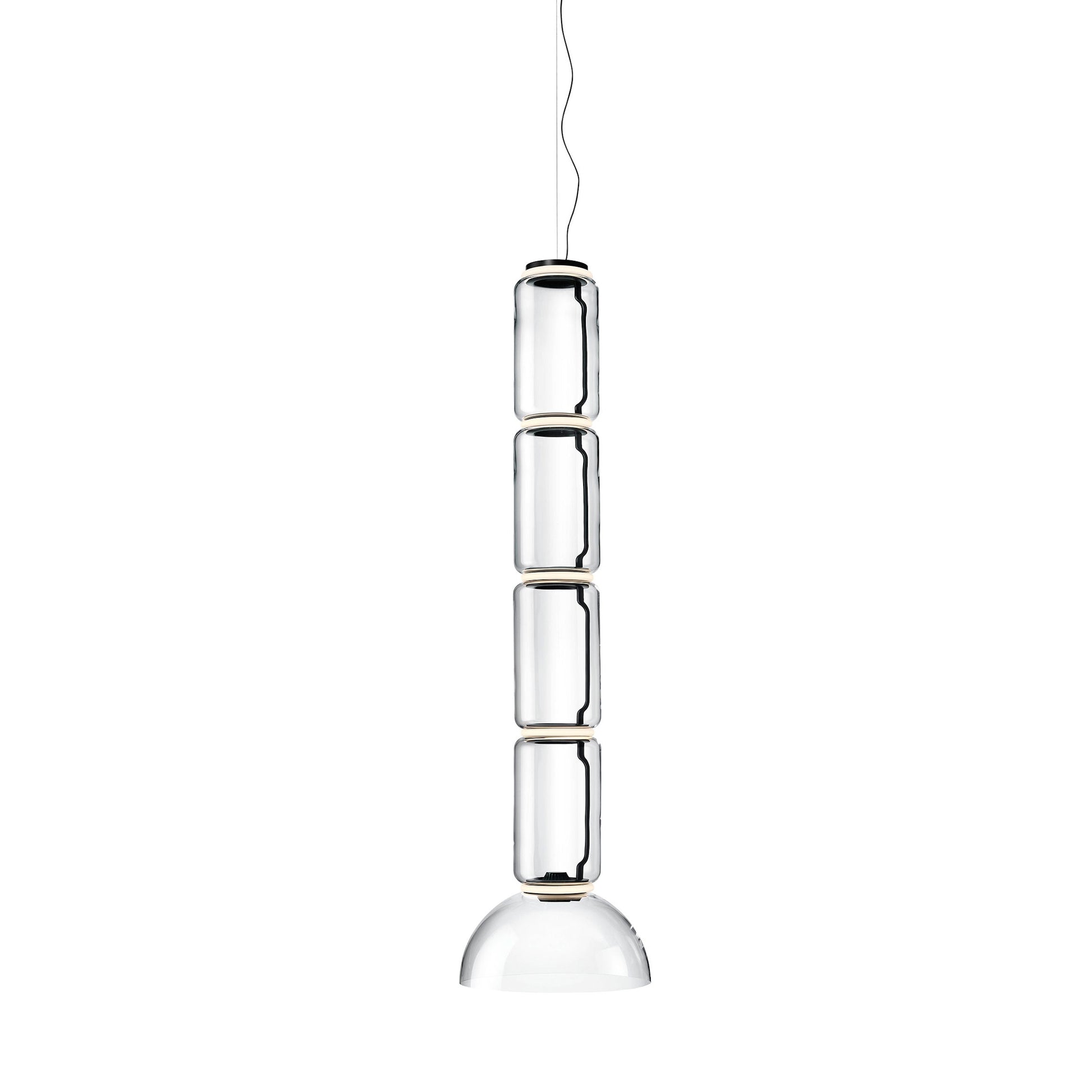 Noctambule Suspension 4 Low Cylinder Bowl Lamp by Flos